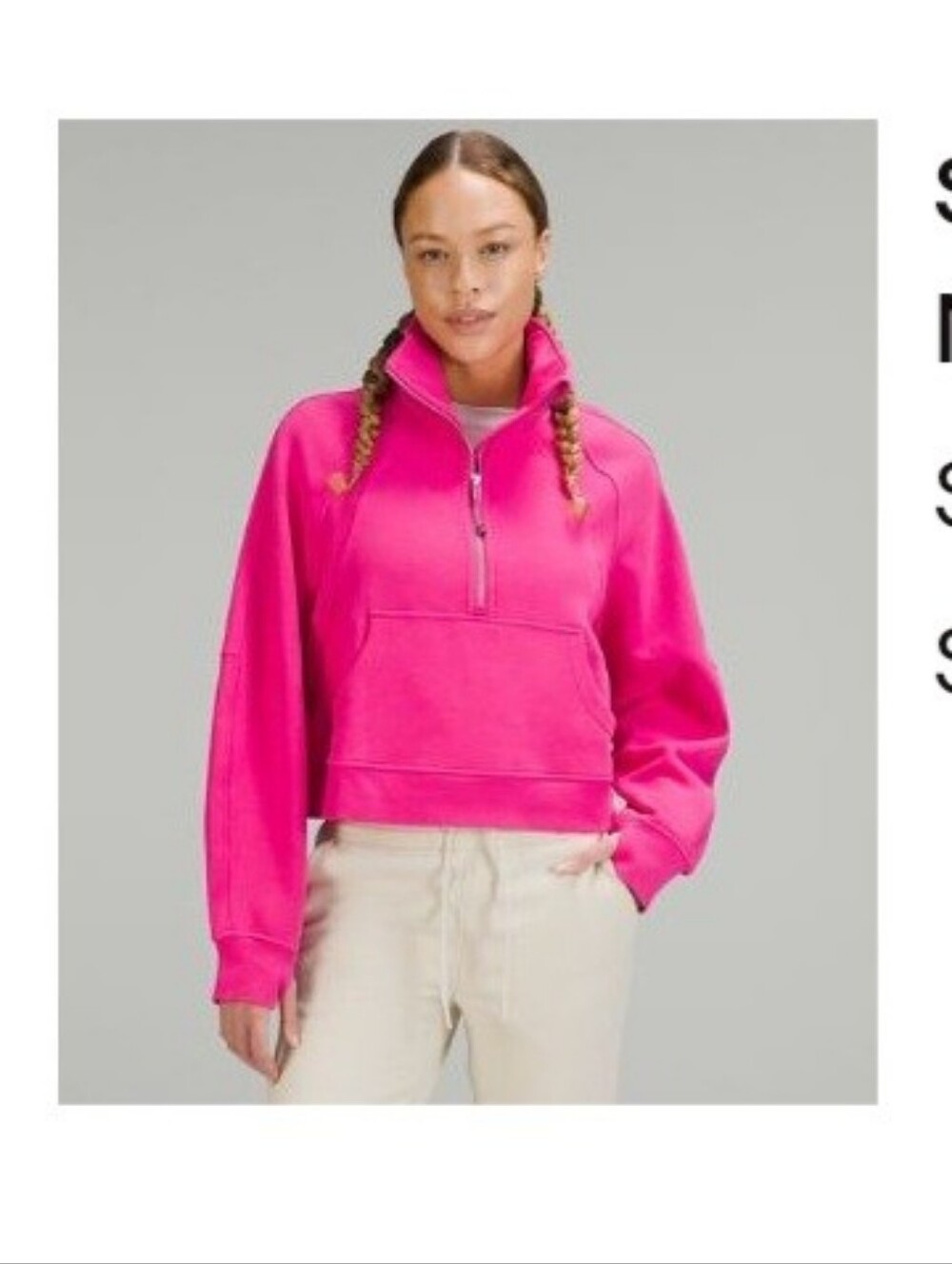 Lululemon Scuba Oversized Half-Zip Sweater - Sonic Pink XL/ XXL